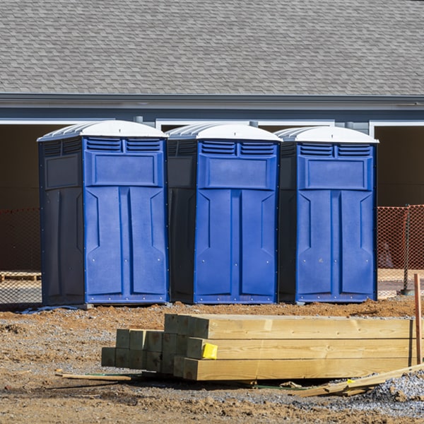 what is the expected delivery and pickup timeframe for the porta potties in Marquez